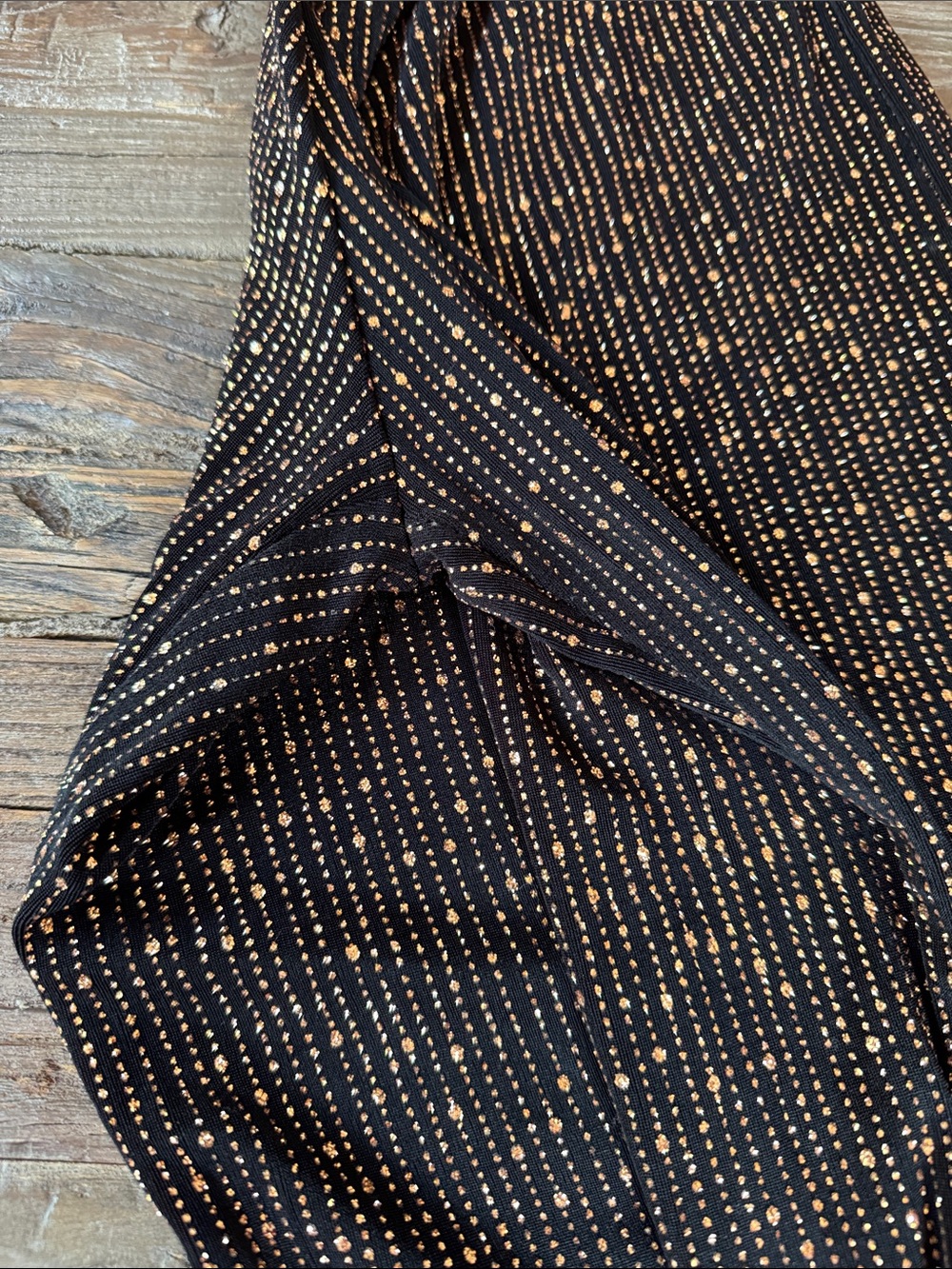 Jessica Howard evenings vintage 80’s disco era bronze metallic  black set Small - Picture 12 of 15